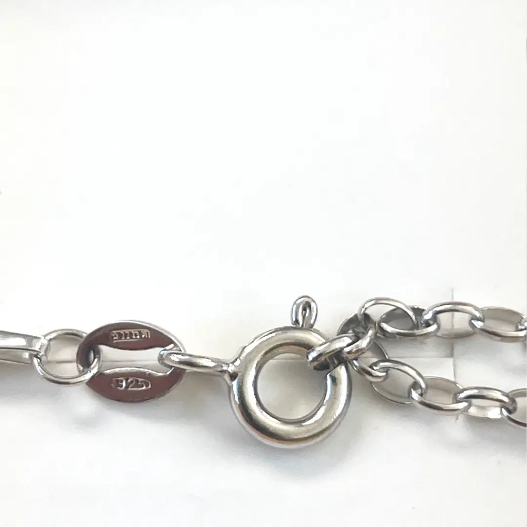 Collana Argento 925 Donna 45 o 50 cm | Girocollo Punto Luce Acqua Marina | Ciondolo Rosetta Halo Zirconi - immagine 5