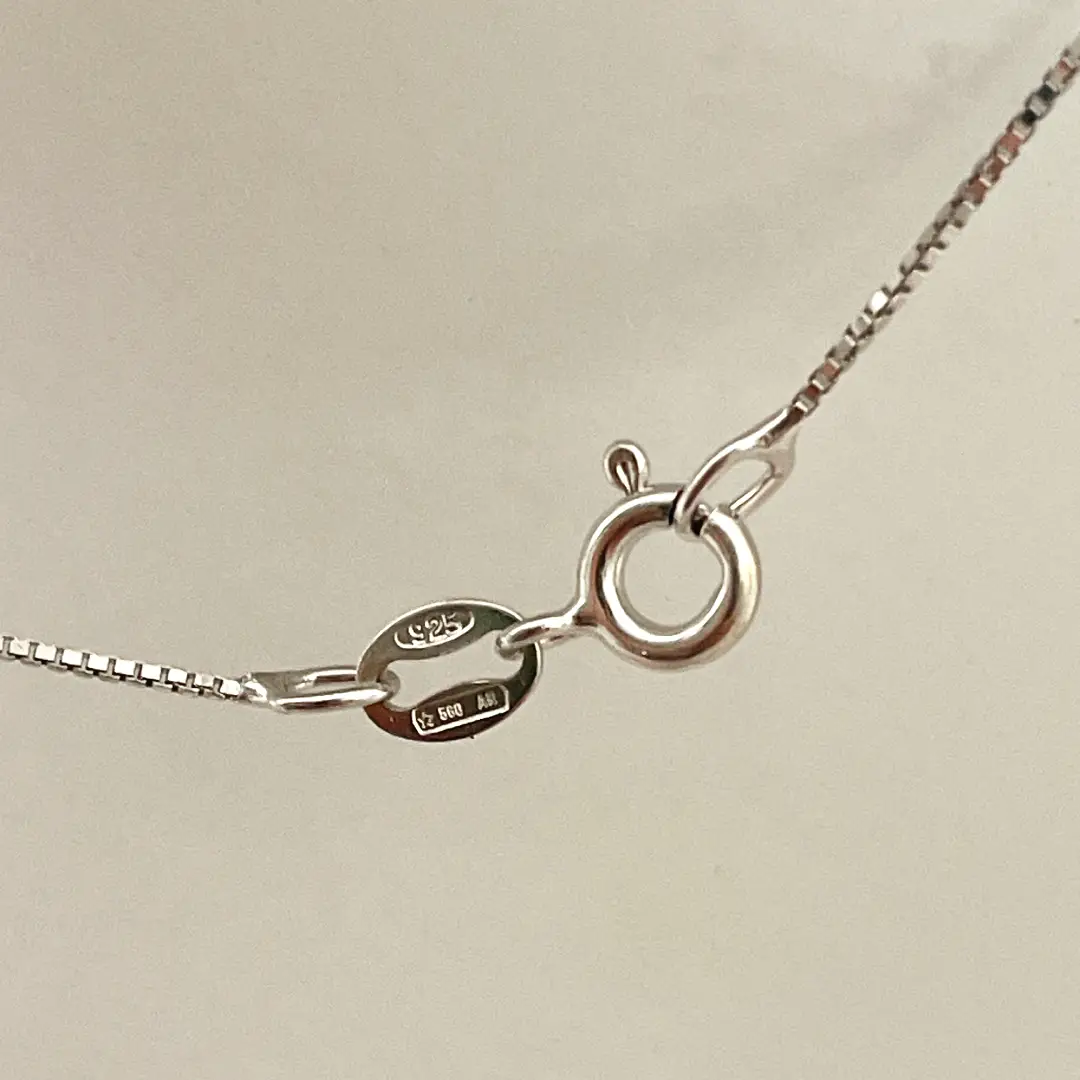 Collana Croce Argento 925 Donna 45 o 50 cm | Ciondolo Croce Zirconi Blu e Bianchi | Catena Veneziana - immagine 5