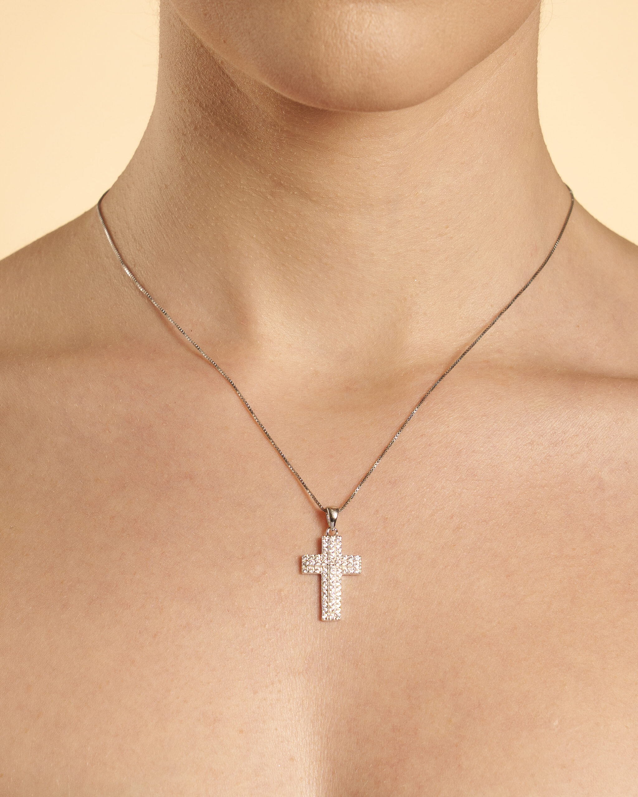 Collana Croce Pavé Zirconi - immagine 2