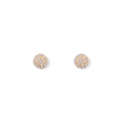 Orecchini Lobo Pavé Dorato