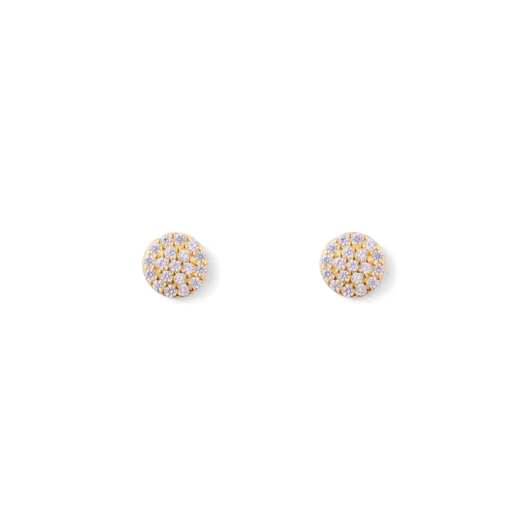 Orecchini Lobo Pavé Dorato