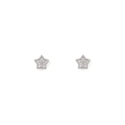 Orecchini Argento 925 Donna | Stella Pavé Zirconi Bianchi | Lobo Stellina Brillante