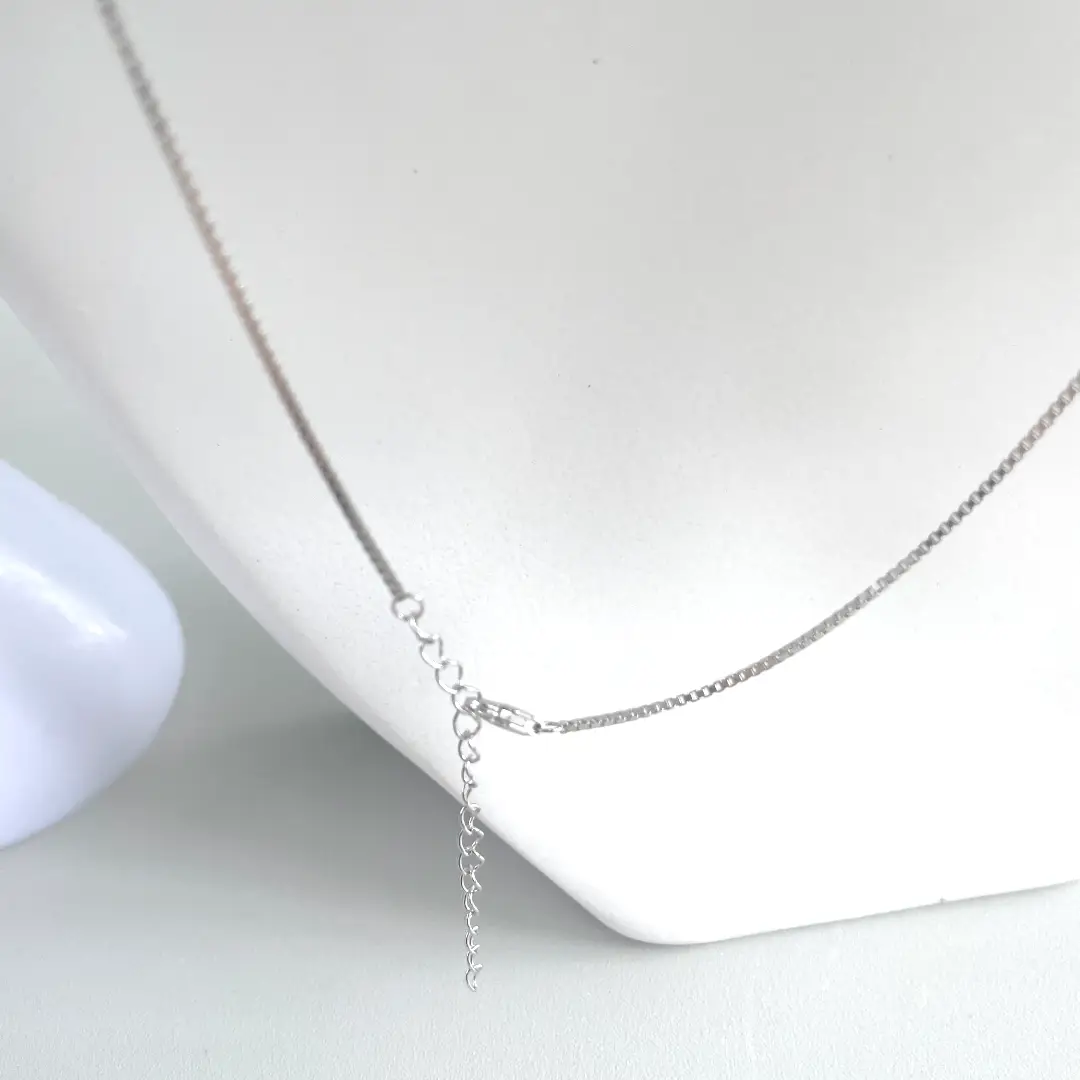 Collana Argento 925 Donna | Girocollo Pietra Blu Zaffiro | Halo Zirconi - immagine 6